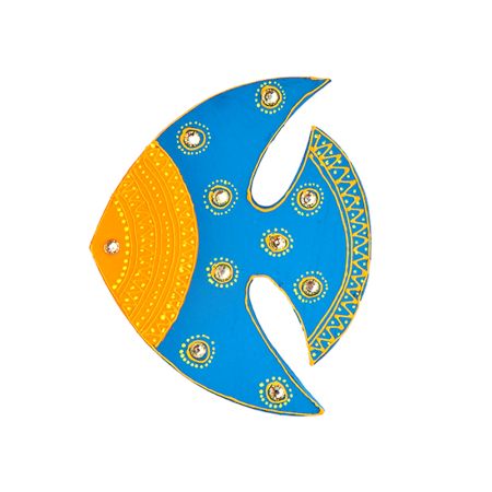 Handmade Folk Fish Fridge Wooden Magnet Kitchen Decor